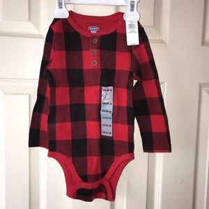 18-24 mo flannel pattern onsie